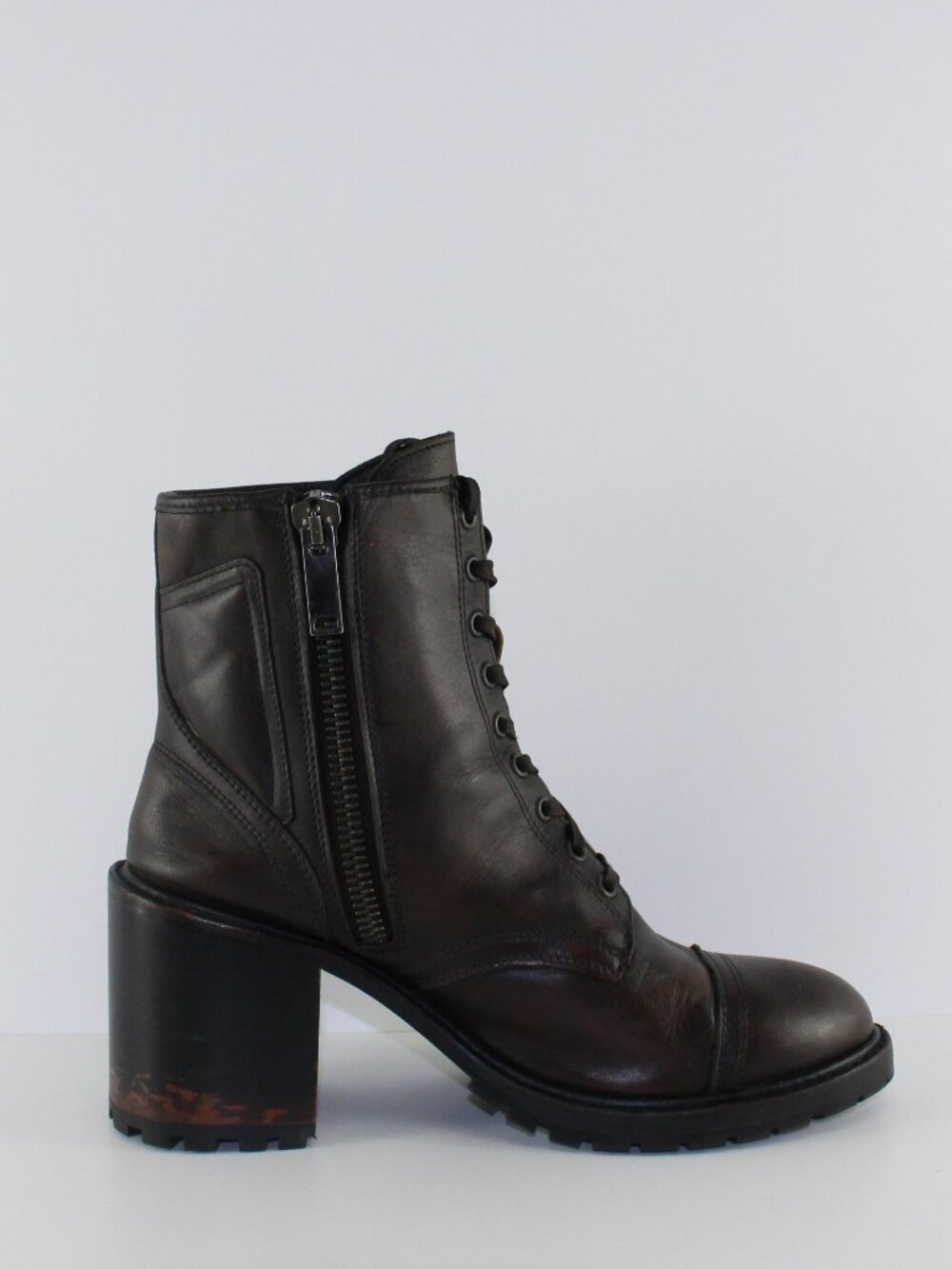 Thursday Boot Company Women High Heel Brown Leather Boots (11 US) - Picture 6 of 11